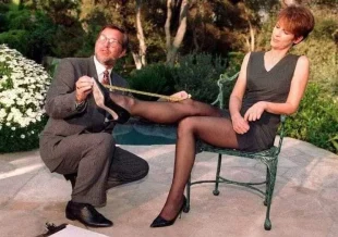 Jamie Lee Curtis in collant neri