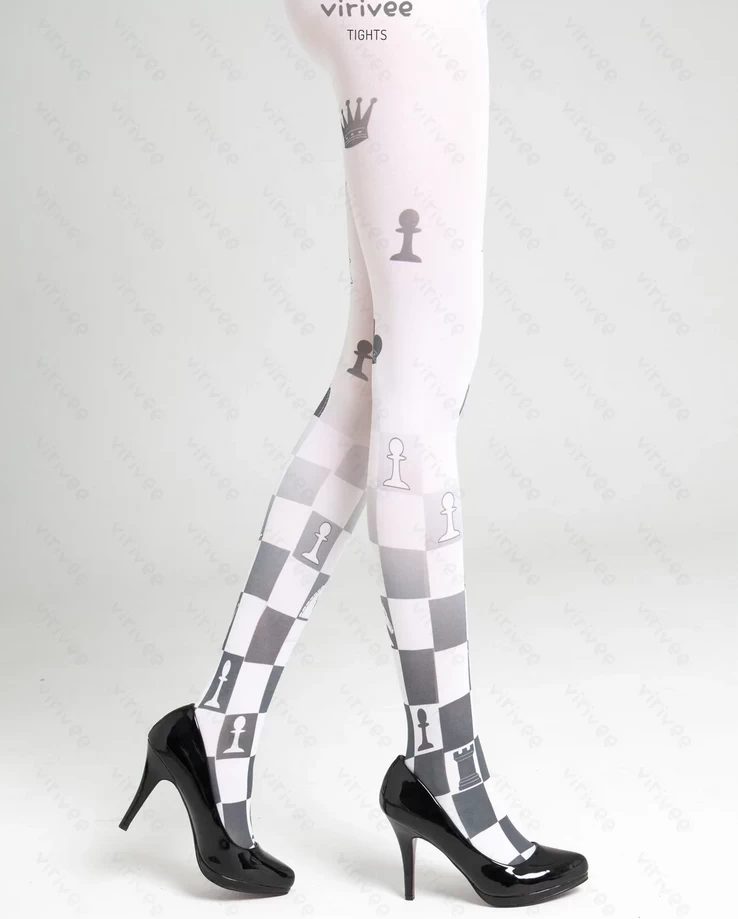 Calzamaglia a scacchi per donna nelle taglie dalla S alla 4XL abbigliamento taglie forti regalo d'arte per gli amanti degli scacchi - Etsy Italia